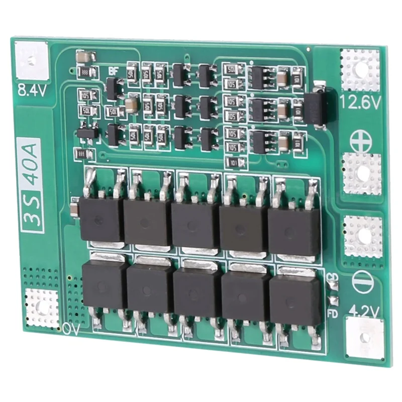 

3S 40A 18650 Li- Lithium Battery Protection Board Battery Charging Board Bms For Drill Motor 11.1V 12.6V Module