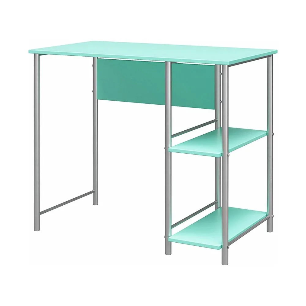 Metal Student Computer Desk, Spearmint, Large work surface accommodates your laptop and important papers