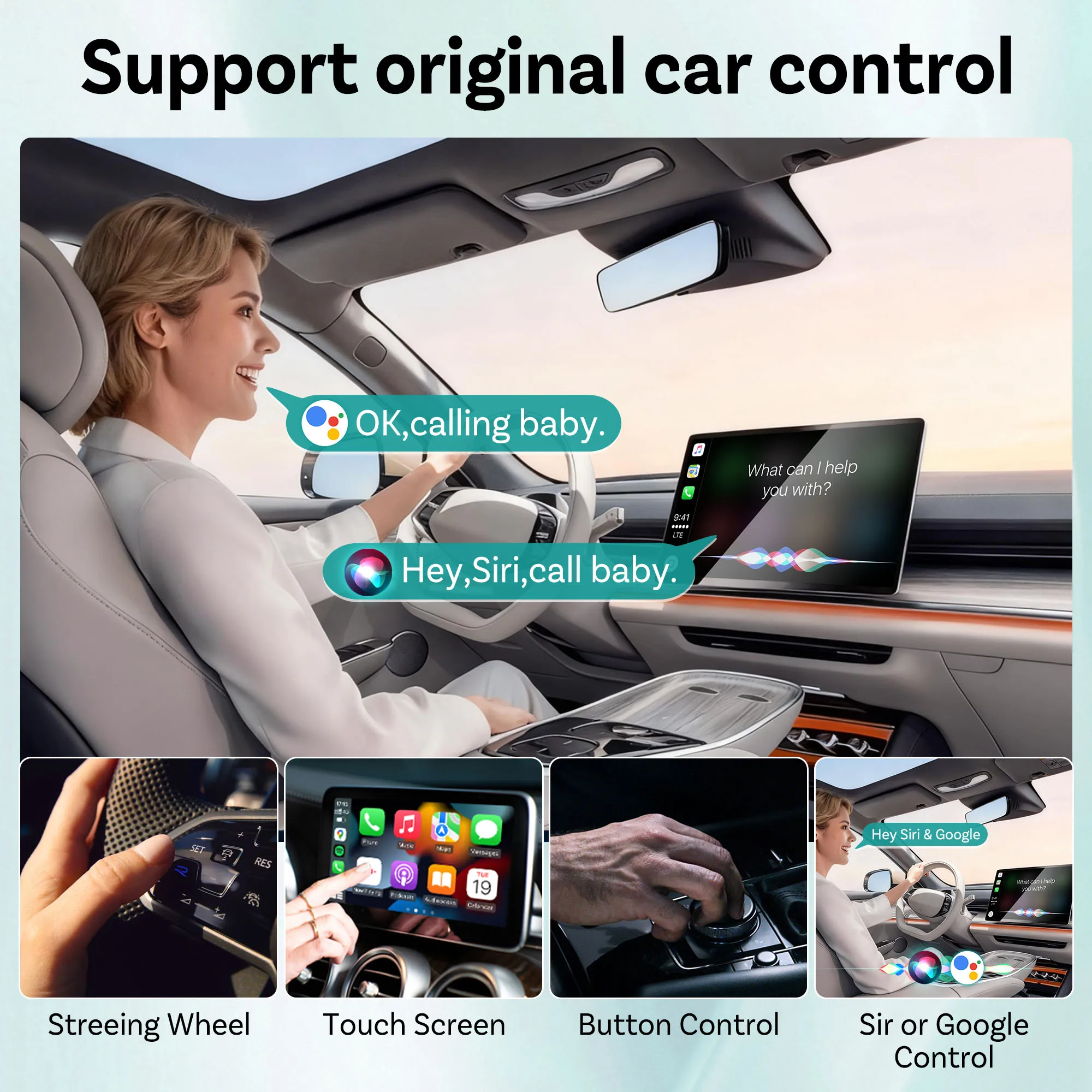 Ottocast 2026 Mini Core Kabelloser CarPlay Android Auto Adapter 2-in-1 3.0 Cube Dongle Auto-Zubehör für Kia Benz VW Toyota MG – Detail 6