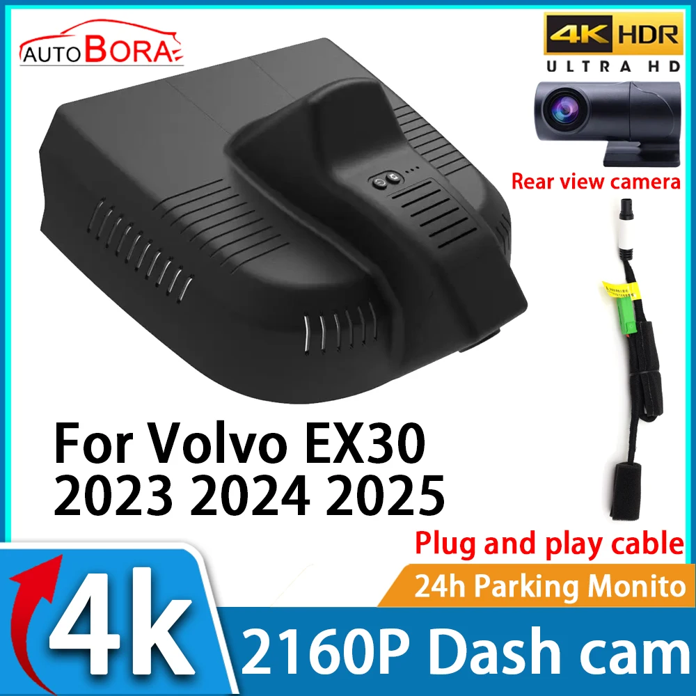 

ZhuCamX Car Video Recorder Night Vision 4K UHD 2160P DVR Dash Cam for Volvo EX30 2023 2024 2025