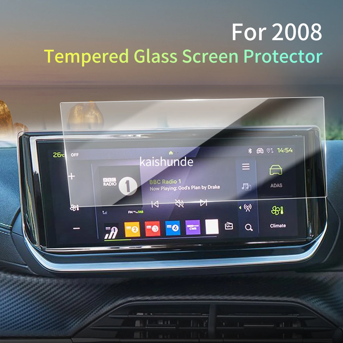 

Car Stickers Meters Protector For 26 PEUGEOT 2008 Tempered Glass Protective Film Display Navigation Vehicle