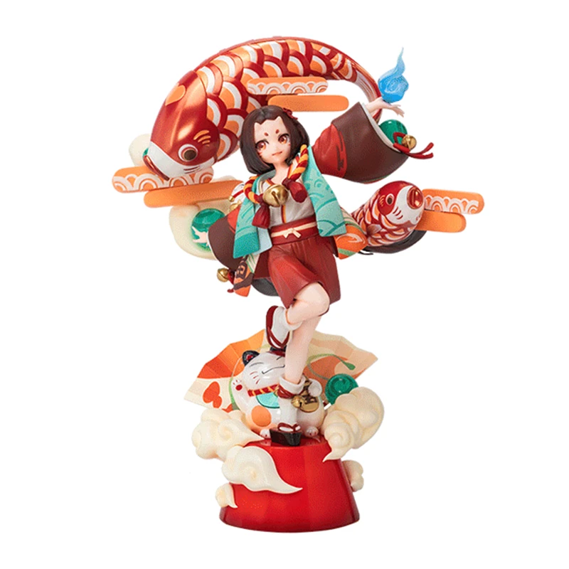 Stock Original HobbyMax NetEase Game Onmyoji Zuo Fu Tong Zi Fulaiyunzhuan Movable Sculpture Game Doll Anime Toys Ornament Model