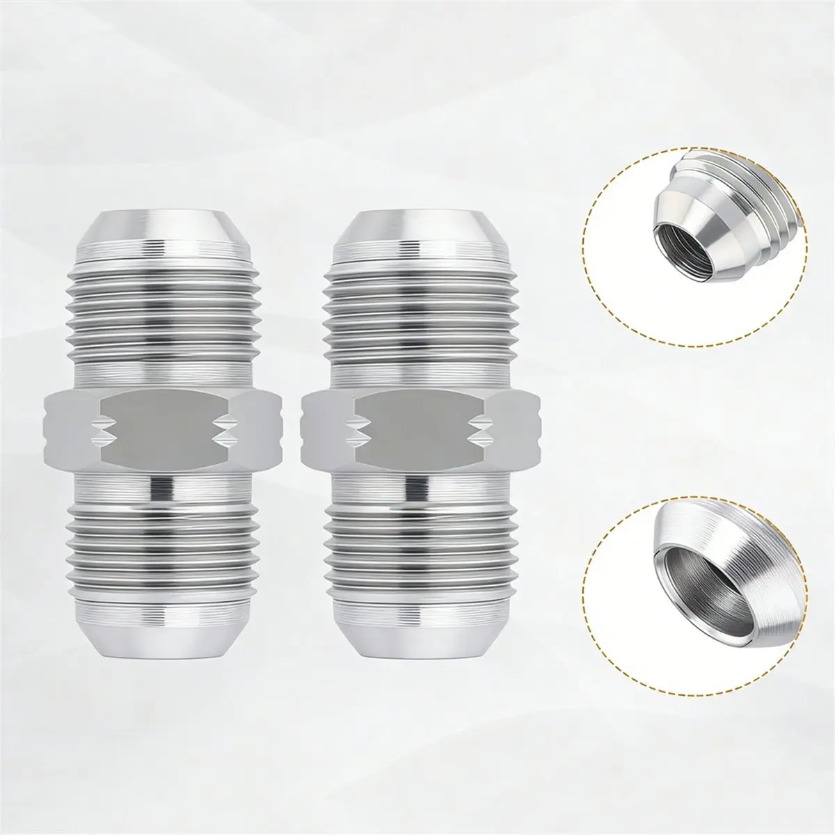 

Гидравлический адаптер для шлангов, 3/8" (наружная резьба) - 3/8" (наружная резьба), 37° ° Прямой фитинг-переходник Flare - 10 шт. в упаковке