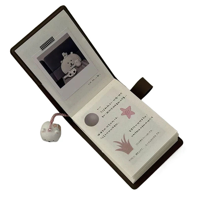 Cuaderno de Bolsillo Marrón en Oferta, Estilo Japonés, Simple, Portátil, Mini Diario