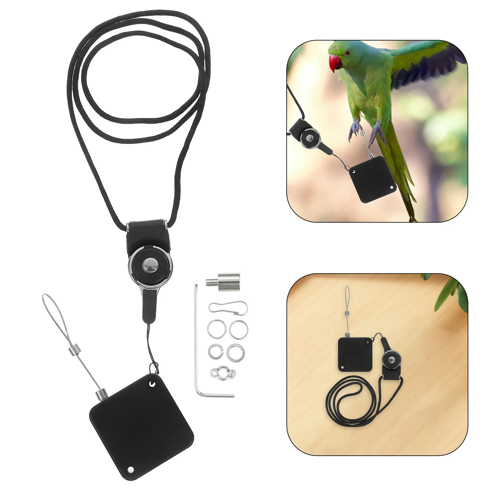 

1Set Retractable Bird Leash Parrot Adjustable Foot Ring Training Rope Safe Outdoor Harness for Pets Bird Training Supplies