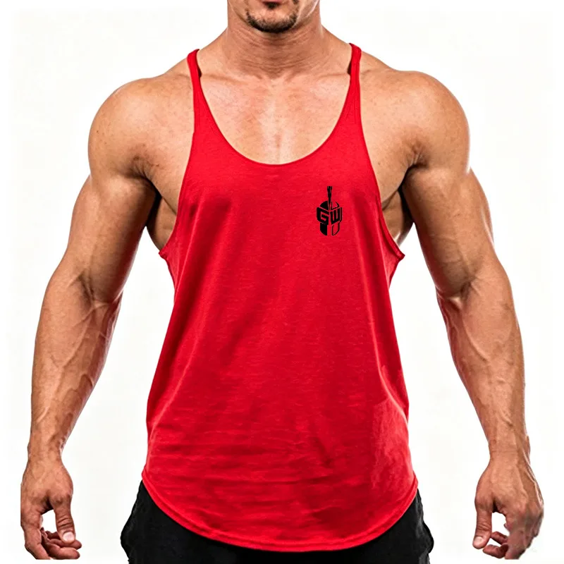 Men's Sports Quick Dry Running Vests Racerback Sleeveless Gym Tank Top Breathable Workout Shirt For Fitness Exercise Training