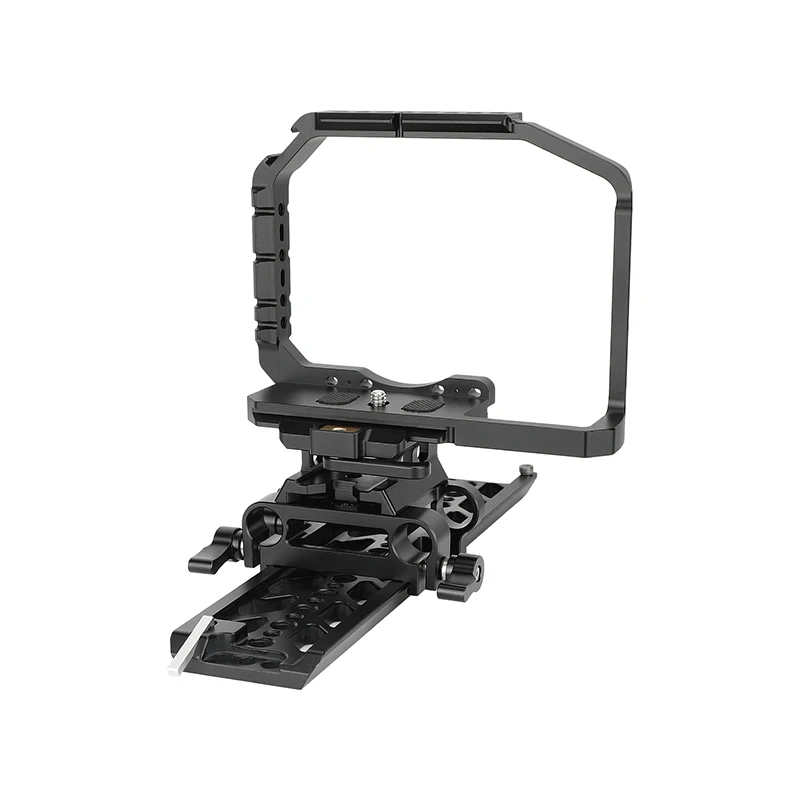 

CAMVATE Camera Cage Rig for FUJIFILM X-H2S with Bottom 15mm Rail Dovetail Baseplate For Tripod Head Mount Rod Support System