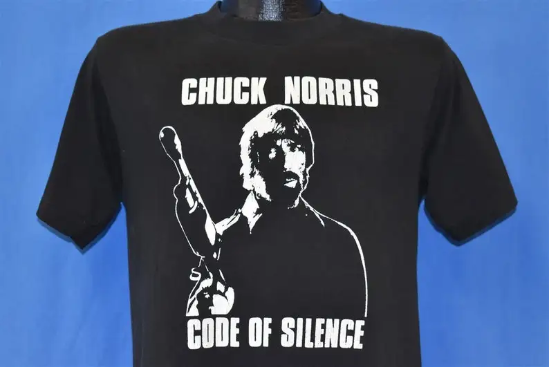 80s Chuck Norris Code of Silence 1985 Thorn Em HBO Movie Promo Film t-shirt Medium