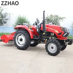 farm tractors mini 50HP 60HP 70HP  wholesale agriculture 4 stroke small walking garden tractor for sale with Rotary tiller