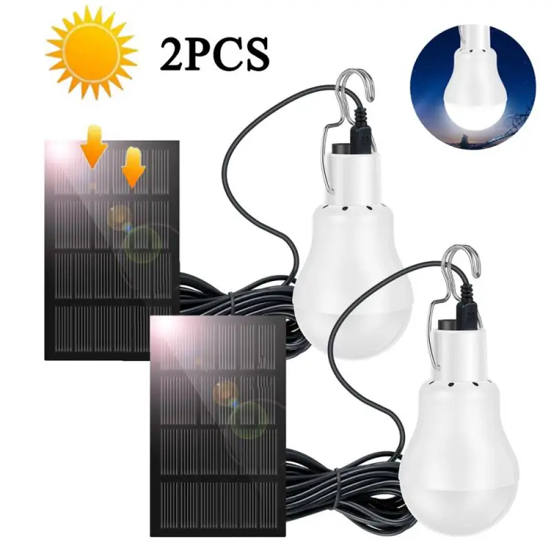 Ampoule de secours LED étanche pour camping, lampe de charge solaire portable, lanterne de pêche, haute luminosité, lumières de sport et de camping