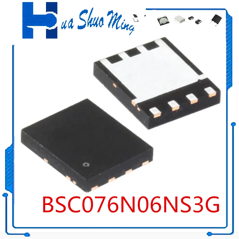 10Pcs/Lot  BSC076N06NS3G  076N06NS  BSC076N06NS3 TDSON-8