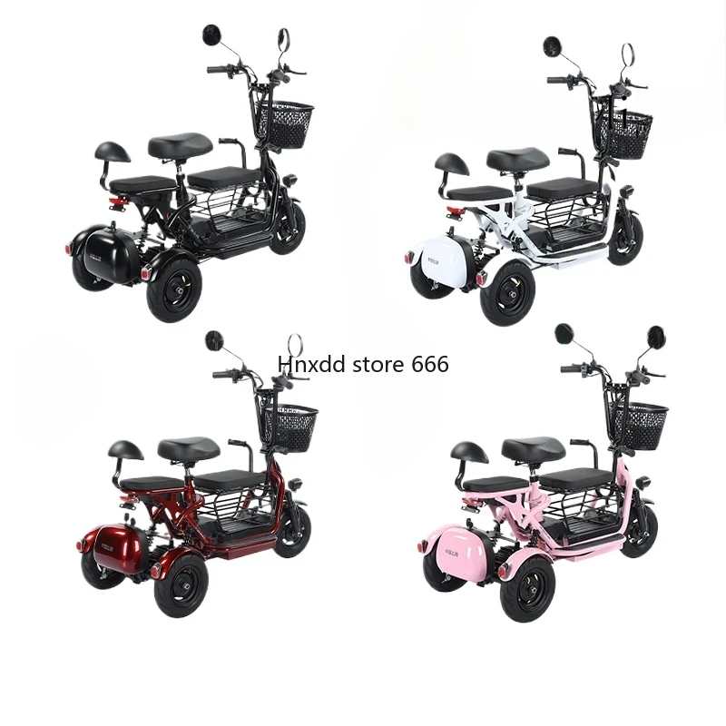 Electric Tricycle Household Small Old Lady Parent-Child Car New Folding Battery Car