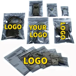 200PCS Anti-static Shielding Ziploock HDD Packaging Bag ESD Instruments Chip Electronic Accessories Battery Data Line Pouches