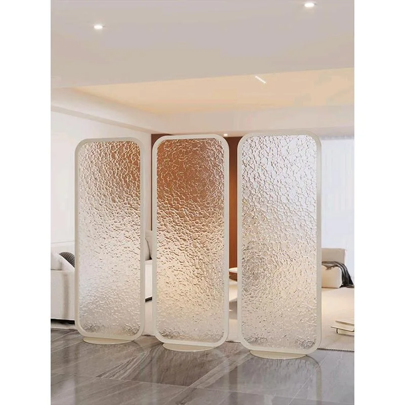 

Super white glass screen partition living room simple modern entrance entrance bathroom restaurant