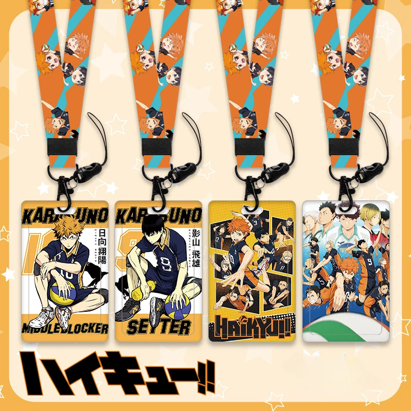 Anime Haikyuu!! Porta carte Pallavolo Ragazzo Shoyo Hinata ID di credito Bus di credito Portafoto per esposizione di foto Ciondolo Materiale scolastico Giocattolo