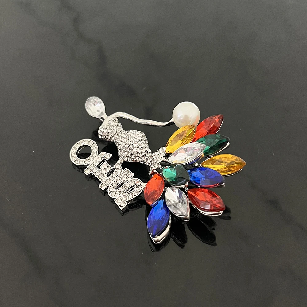 Handmade Star Order Eastern Pin Sorority Greek Masonic Easter Star OES Brooch Organization Party Jewelry