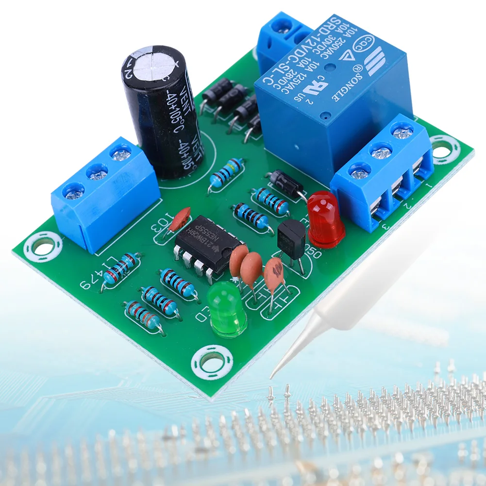 DC 12V Water Level Detection Sensor Automatic Water Level Controller Board Module Liquid Level Controller Module for Pond Tank