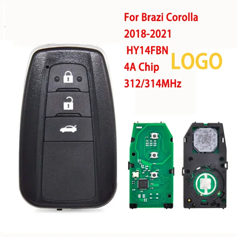 Baby key Car Remote Control Key For Toyota Corolla In Brazil 2018-2021 HY14FBN 4A Chip 312/314MHz 8990H-12010 Promixity Card