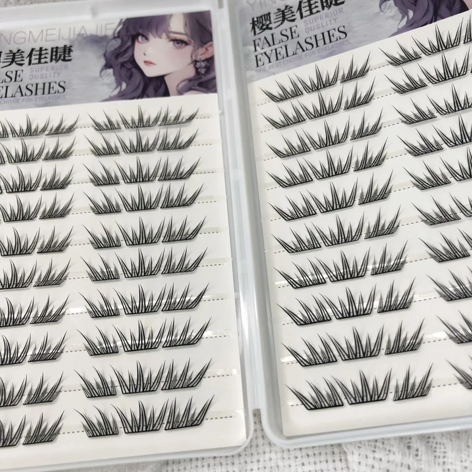 Lacrime blu Curling Ciglia finte Cluster di ciglia naturali sottili Estensione ciglia senza colla per profici principianti amichevoli