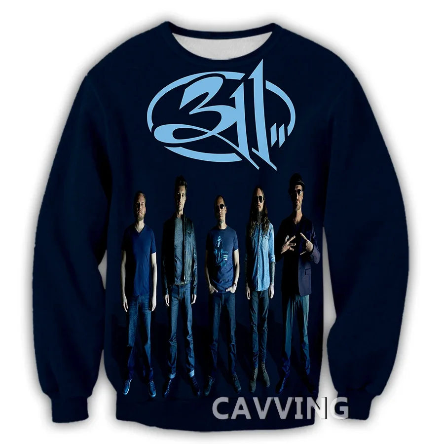 

311 Band 3D Printed Crewneck Sweatshirts Harajuku Styles Tops Long Sleeve Sweatshirt Casual Sweatshirts A1