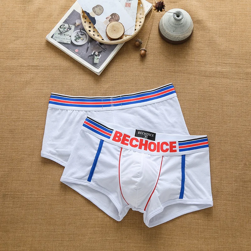 Men's pure cotton sweat-absorbing low waisted daily exercise boxer shorts, directly sold by the manufacturer BECHOICE