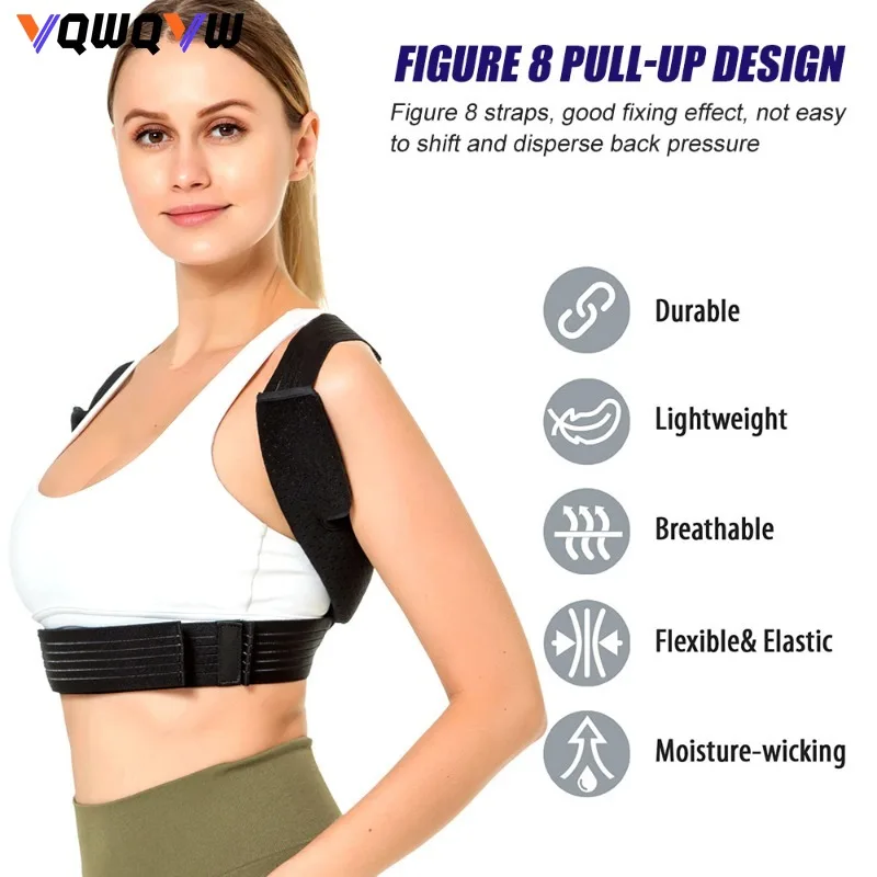 1Pcs Back Support for Men and Women,Back Twisting Device,Adult Invisible Fixation Strap,Sitting Posture Twisting Back Brace