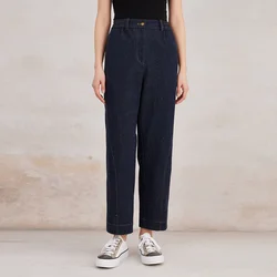 K3107W Luxury Women's Clothing Cotton Jeans Ladies Pants Quality Long Straight Denim Trousers