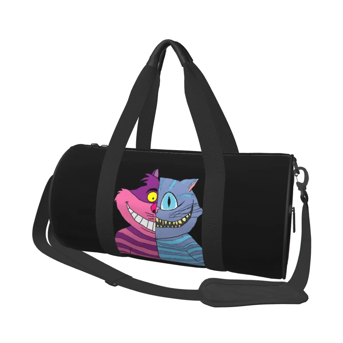 

Custom Cheshire Cat Beach Tote Bag Women Extra Large Gym Carry On Mysterious And Cute Travel Shopping Bags