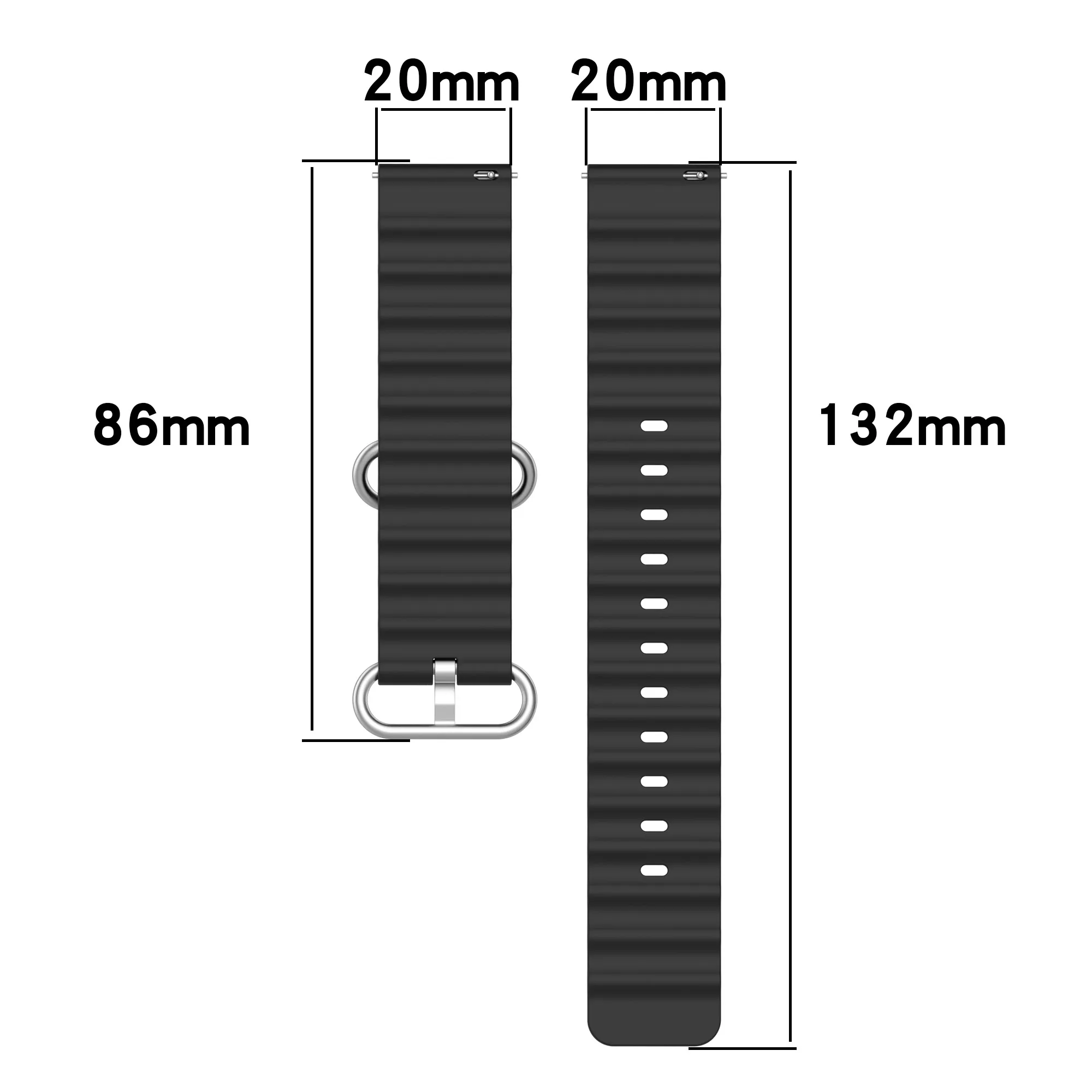 Correa de silicona Ocean para Samsung Galaxy Watch 5 4 3 Gear S2/3 Sport Loop Classic Active Huawei GT 2/3 Amazfit GTR, 20 y 22mm