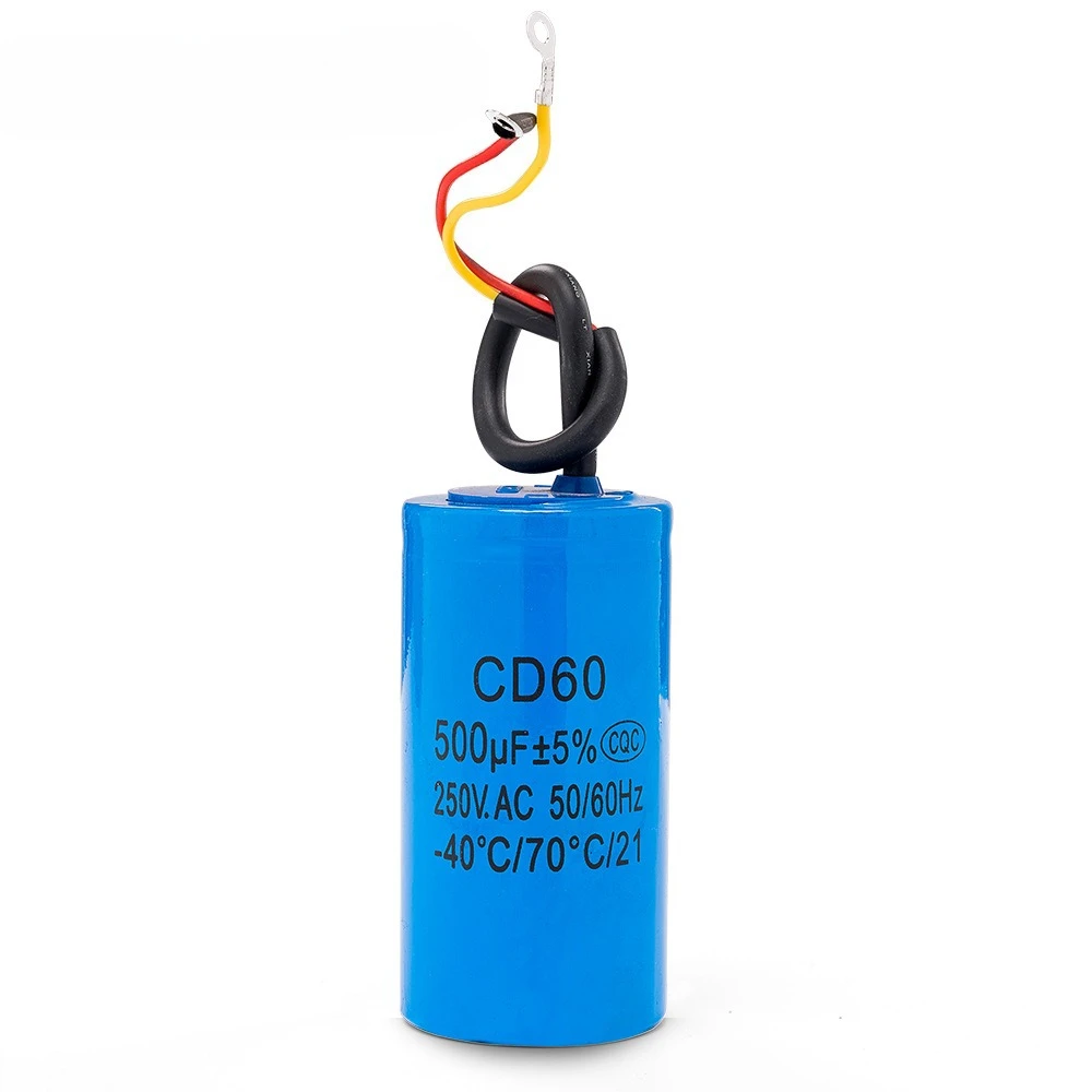 CD60 250V series 500uf starting capacitor, excellent capacitor for motor air compressor