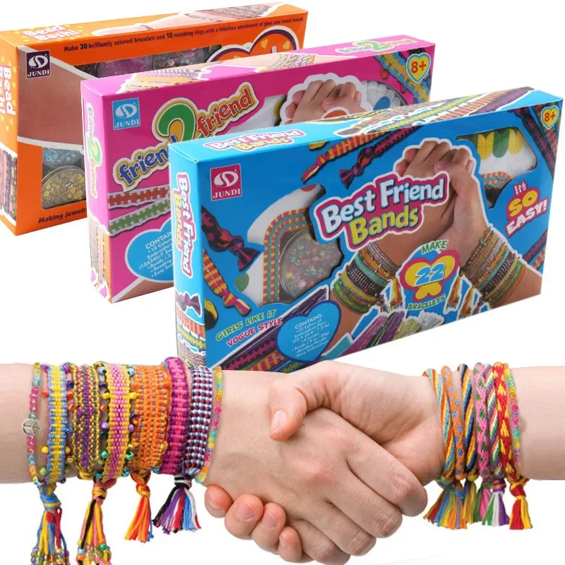 Kit de fabricación de pulseras DIY para niñas, Kit de fabricación de joyas, Kit de fabricación de pulseras de amistad, juguetes artesanales geniales para niños de 6 a 12 años