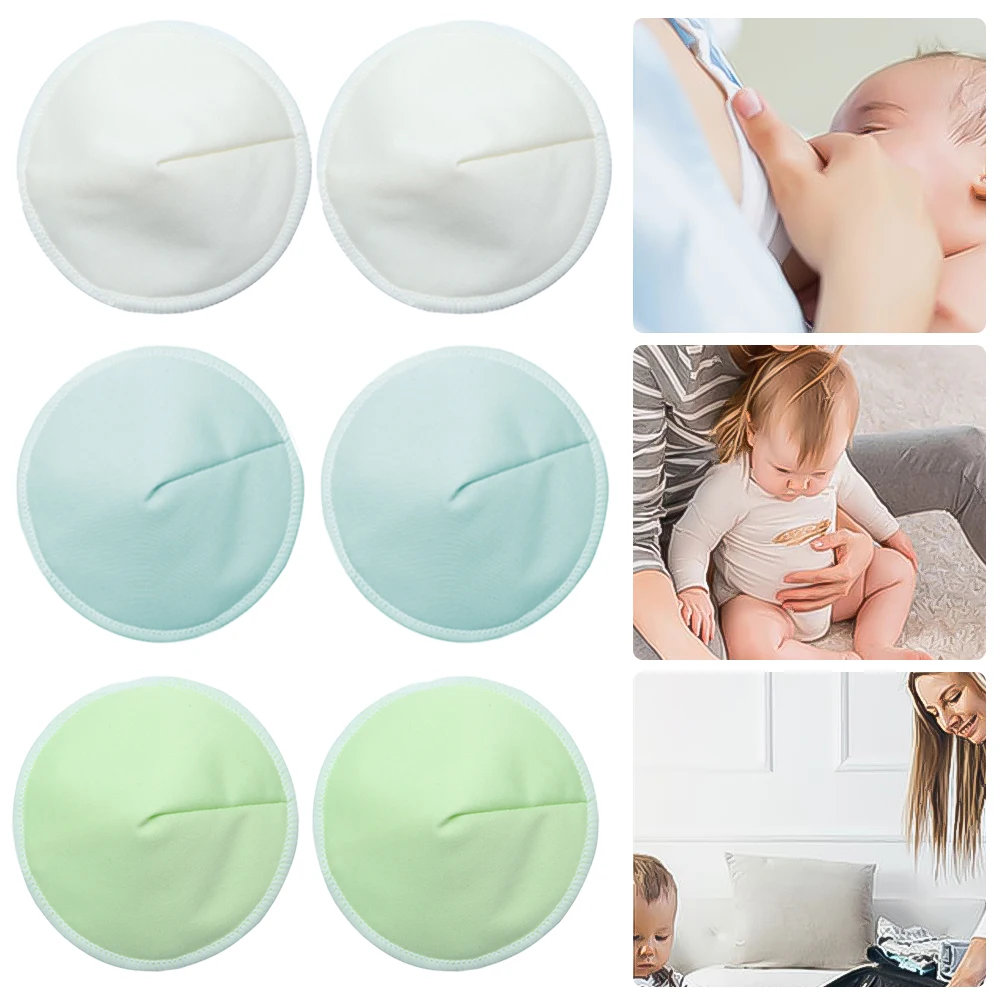 1 Pair Organic Bamboo Viscose Nursing Breast Pad Washable Breastfeeding Pads Reusable Breast Pad for Breastfeeding Nursing Pads