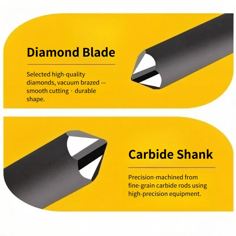 BIG SIZE 8 mm 10 mm Diamond stone cutter End mill PCD Engraving bits granite engraver tools carved cutter for Marble