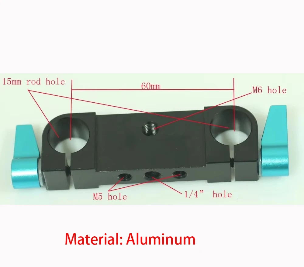 New RailBlock Rod Clamp for 15mm rod DSLR Rig Rail System 15mm rod clamp for camera support, follow focus parts