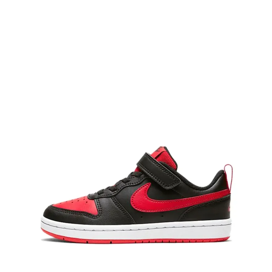 Nike Court Borough Series Low 2 Sneakers Black and Red Children's Style