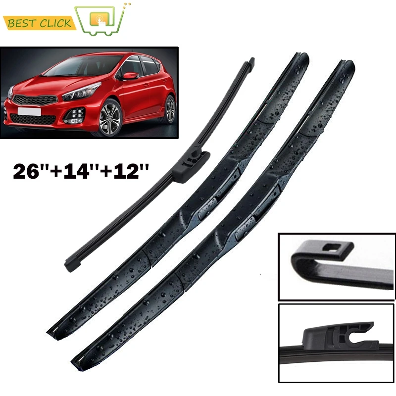 Misima Windshield Windscreen Wiper Blades For Kia Ceed Cee\'D 2012 2013 2014 2015 2016 Front Rear Window Wiper Blade Accessories