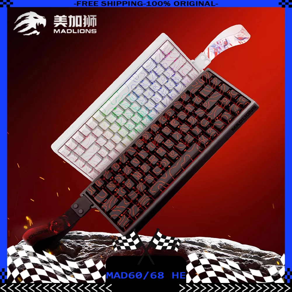 

MADCATZ MAD 60HE 68R Клавиатура с магнитным переключателем MADLIONS Mad60 Игровая клавиатура Rapid Trigger Пользовательская клавиатура ПК Аксессуары для геймеров