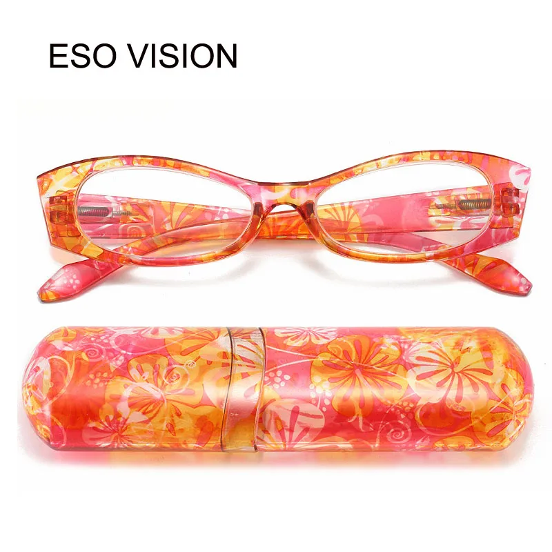 Eso Vision Fashion Woman's Designer Reading Glasses Anti BLue Blocking Lens Oval Lady's Small Readers Frame With Box  Wholesale