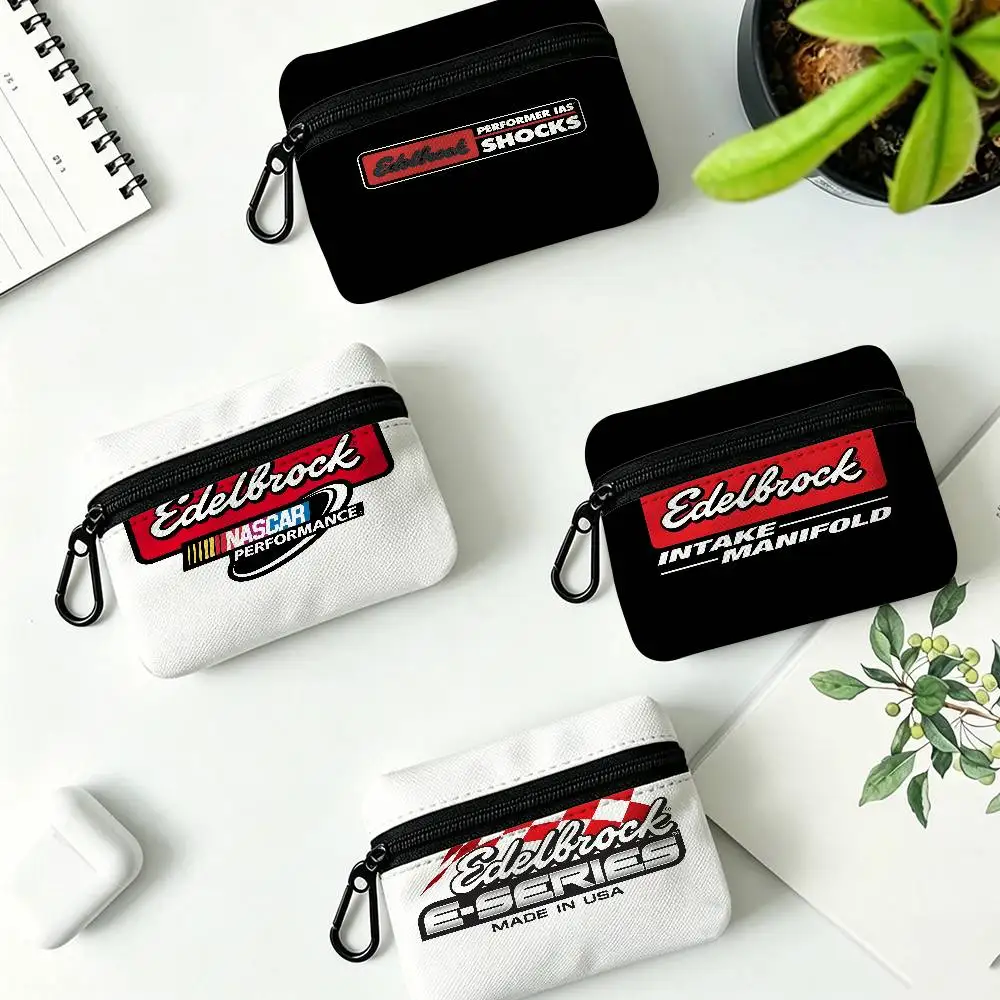 Auto Performance Brand E-EdelbrockS Oxford Fabric Mini Coin Wallet Smooth Zipper Hanging Design Small Storage Bag For Travel