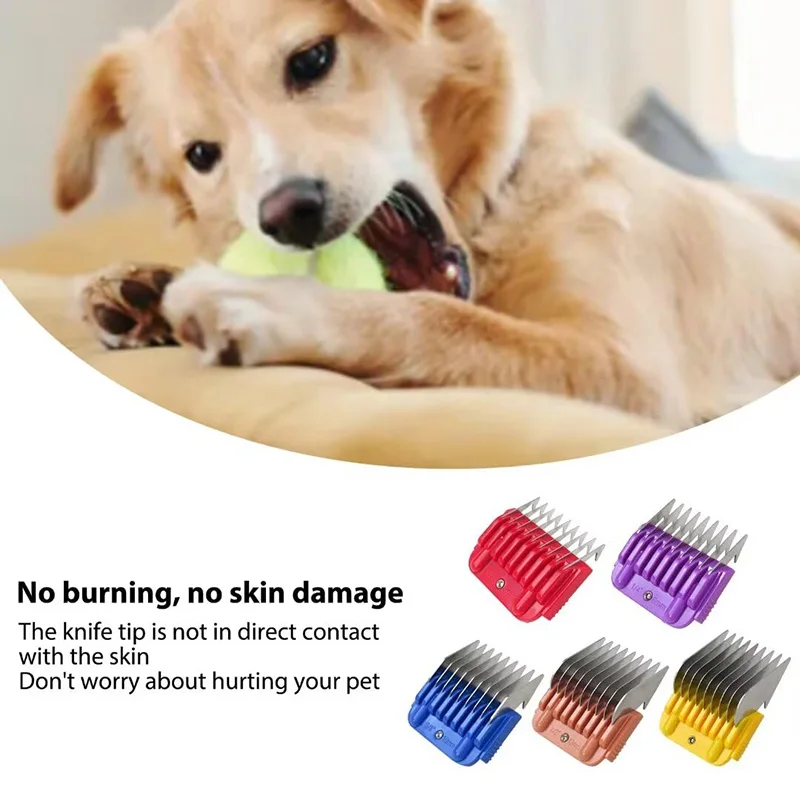 

Набор 5-цветных расчесок из нержавеющей стали для домашних животных для Andis, Oster A5, Wahl KM Series, машинки для стрижки животных со съемным лезвием