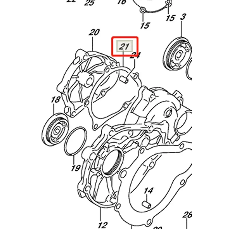 LOPOR Motorcycle Engine Crankcase STARTER IDLE GEAR Cover Gasket Seal For SUZUKI GSX-R600 GSX-R750 GSX-R1000 GSX-S750 11492-33E0