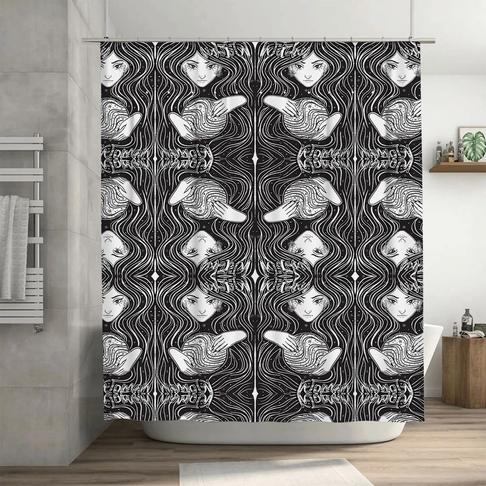 Autumn Leaves Shower Curtain Warm Tones Red Maple Tree Leaf Pattern Bathroom Decor Faux Silk Waterproof Fabric Shaggy Print Bath