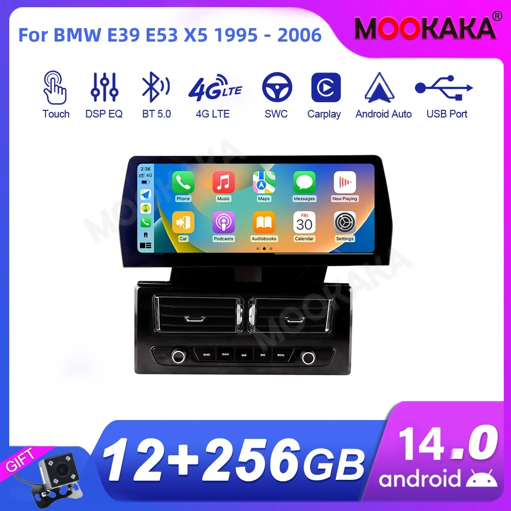 For BMW E39 E53 X5 1995 - 2006 Car Radio Multimedia Player Wireless Carplay Android Auto Autoradio Stereo GPS Navi Head Unit