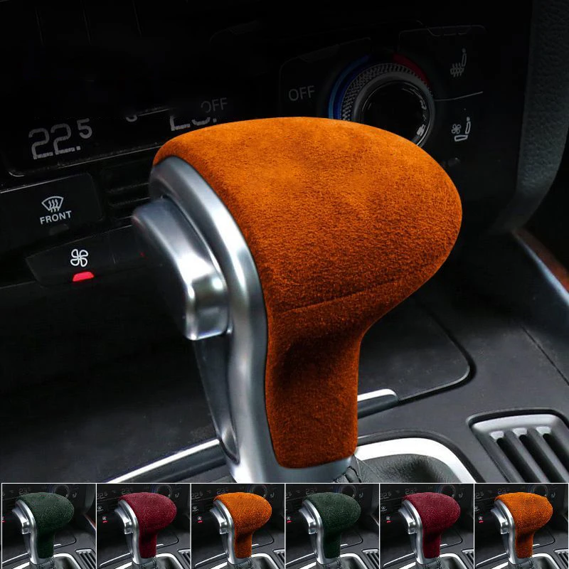 

Alcantara Suede Gear Shift Knob Cover Stick Head Car Interior Accessories Auto Trim For Audi A4L A5 A6L S6 A7 Q5 Q7