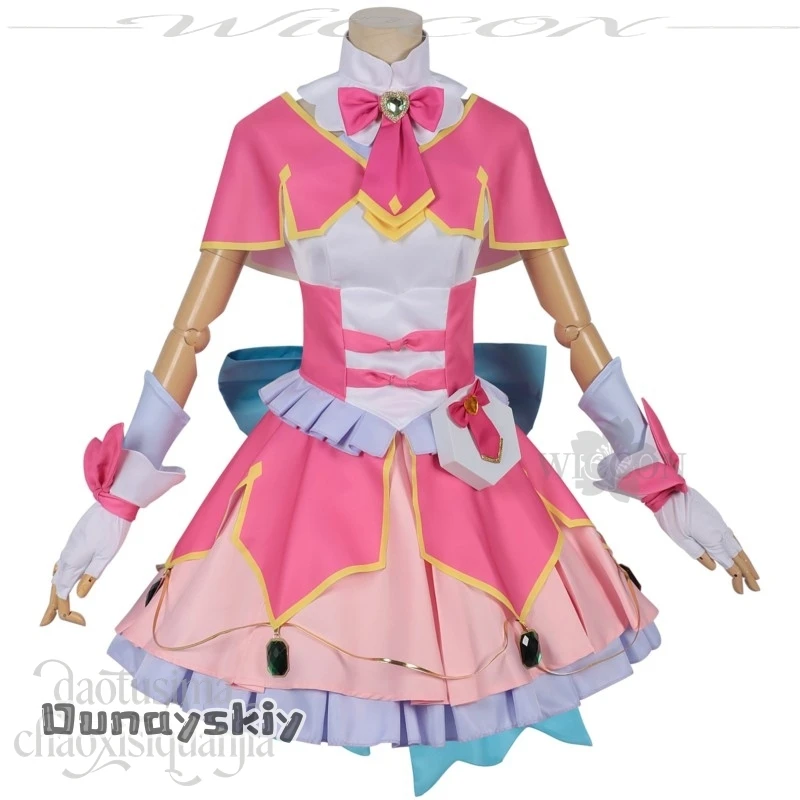 Kobayashi Mikuru Henshin Magical Girl Costume Kawaii Pink Dress Sweet Lolita Wigs Cos Anime Star Detecticeee Precure! Cosplay - view 6