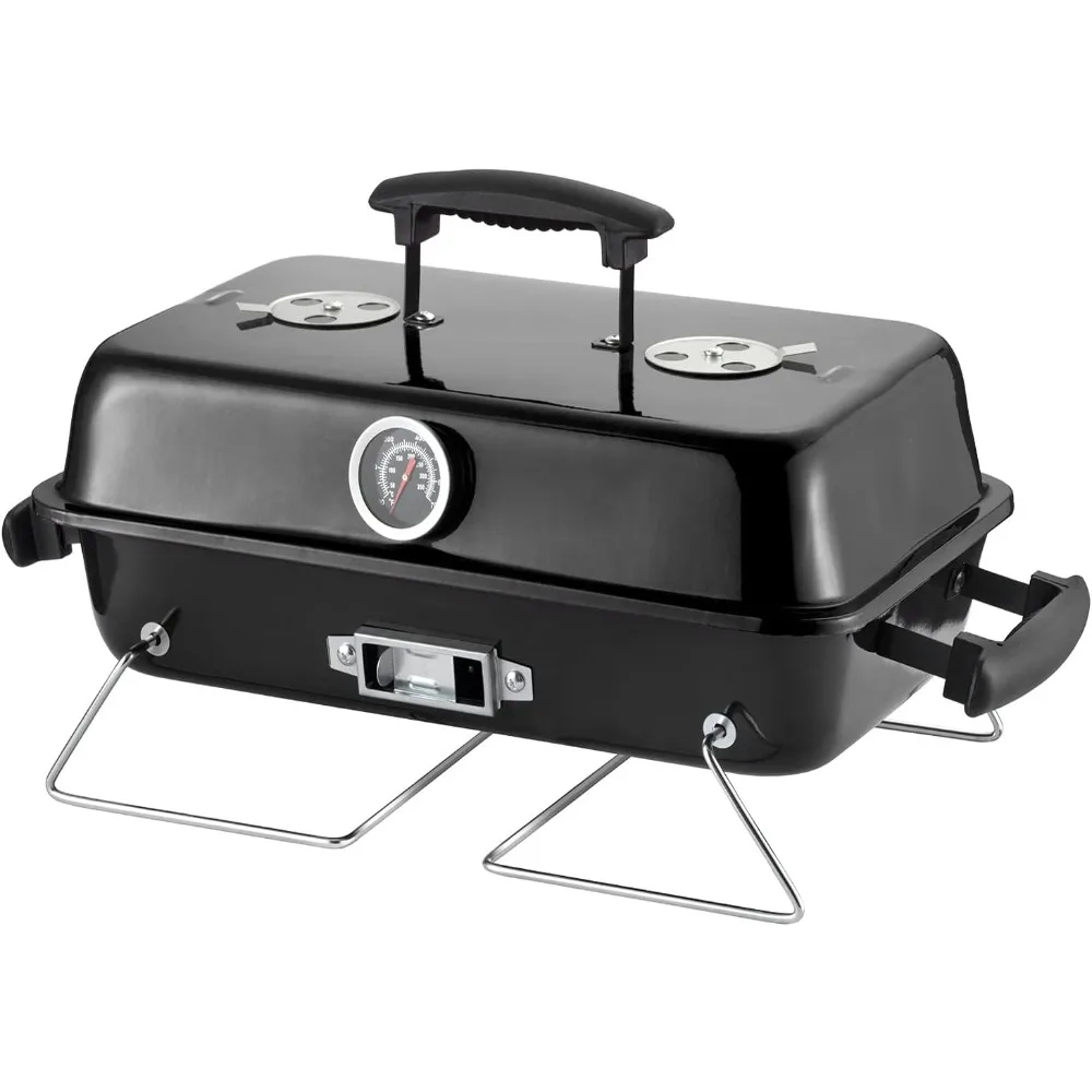 

Portable Charcoal Grill, Tabletop Outdoor Barbecue Smoker, Small BBQ Grill for Outdoor Cooking Backyard Camping Picnics Beach