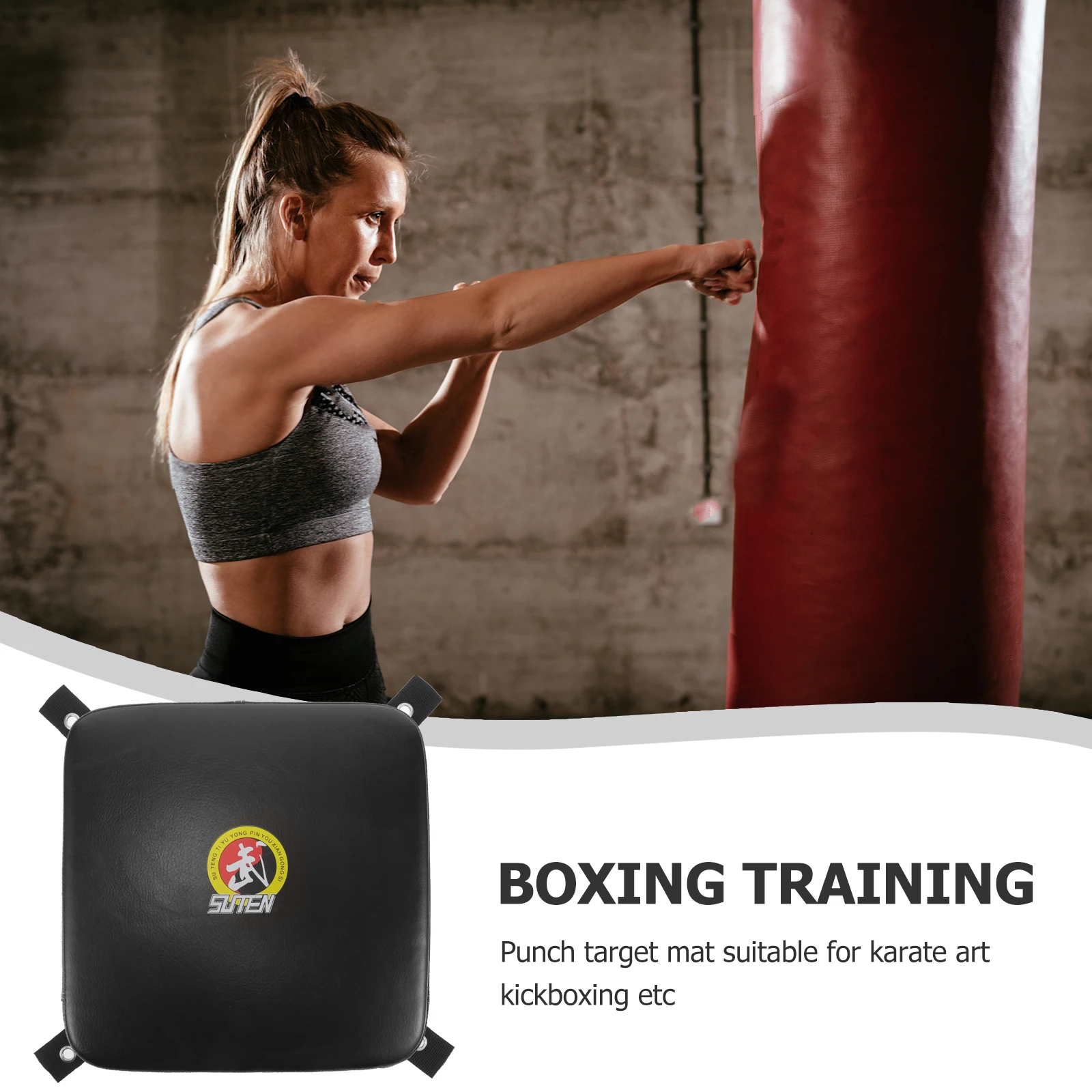

Punching Pad Wall Target Boxing Training Sandbag Black Color Kickboxing Martial Gym Practice Fitness Equipment