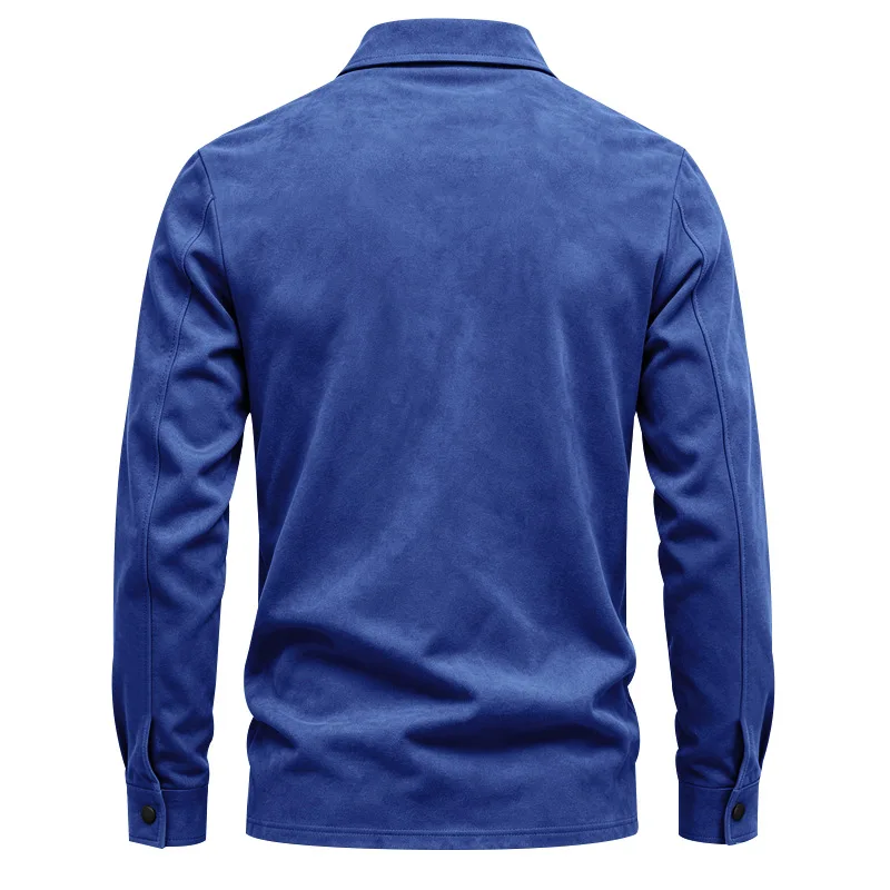 2026 Herren-Wildlederjacke und -hemd für Herbst und Winter, Arbeitskleidung mit geradem Schulteransatz, mehrfarbige Oberbekleidung, modisches Hemd! – Detail 8