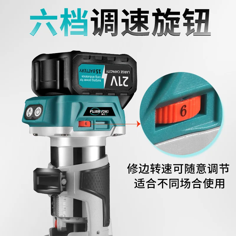 Multi functional carving machine, handheld charging wood milling and slotting tool, woodworking hole digging machine