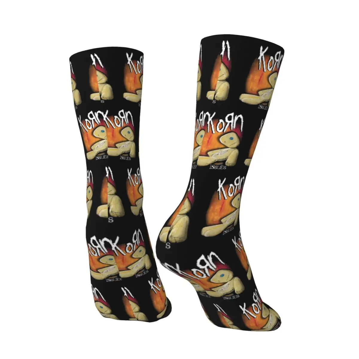 All Seasons Korn Rock Band Logo Tour Socks Harajuku Sport Middle Tube Socks Fashion Stockings for Men Women Valentine's Day Gift